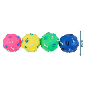 JUGUETE PELOTA PARA PERRO 16CM.