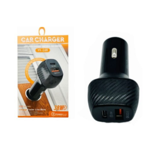 CARGADOR PARA AUTO 1 USB Y 1TIPO C